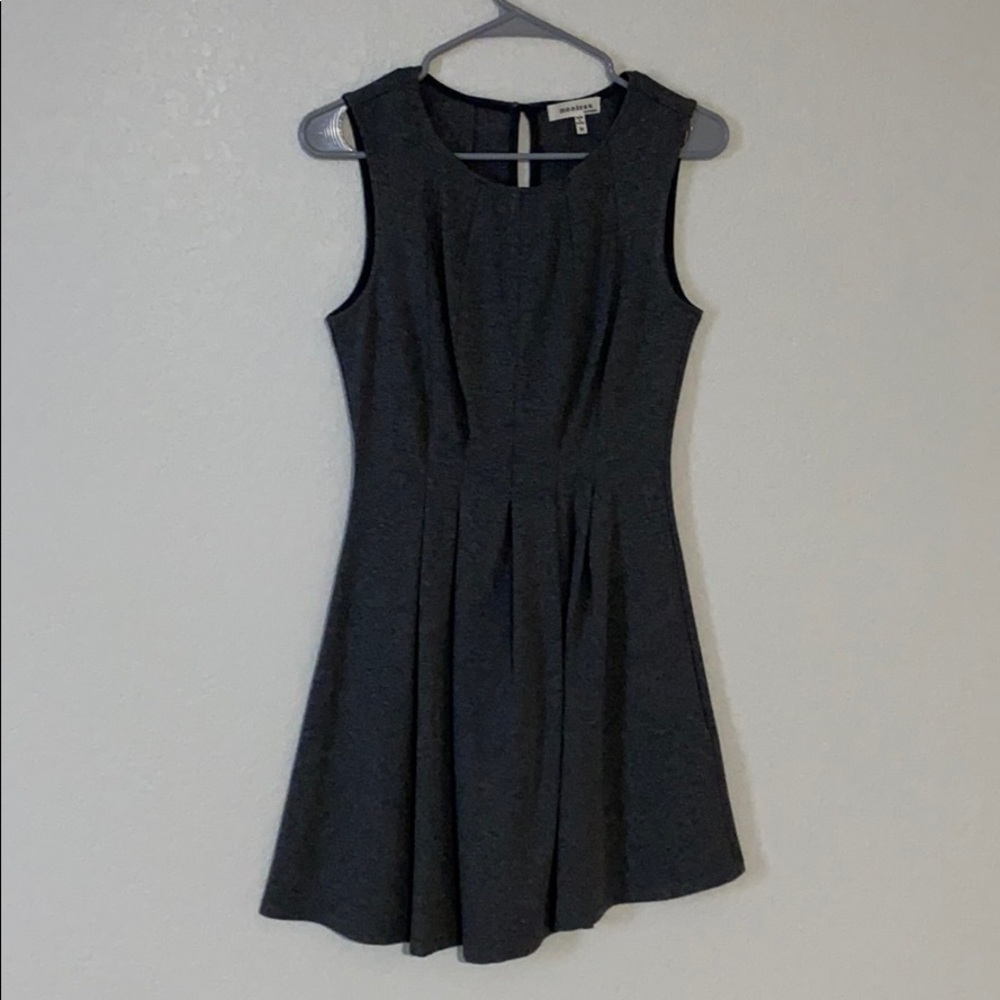 Gray fitted waist dress